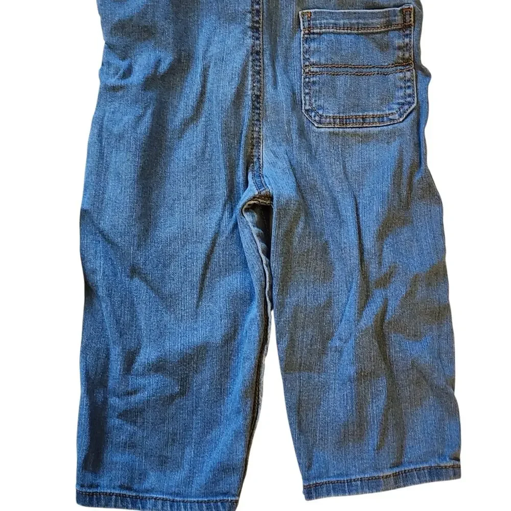 2 Pc Lot Baby Girls Bib Overalls Size 24 Months Blue Denim